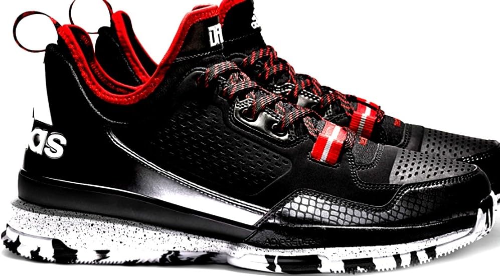 adidas D Lillard 1 J (Rip City) Black/Red-White (6.5)