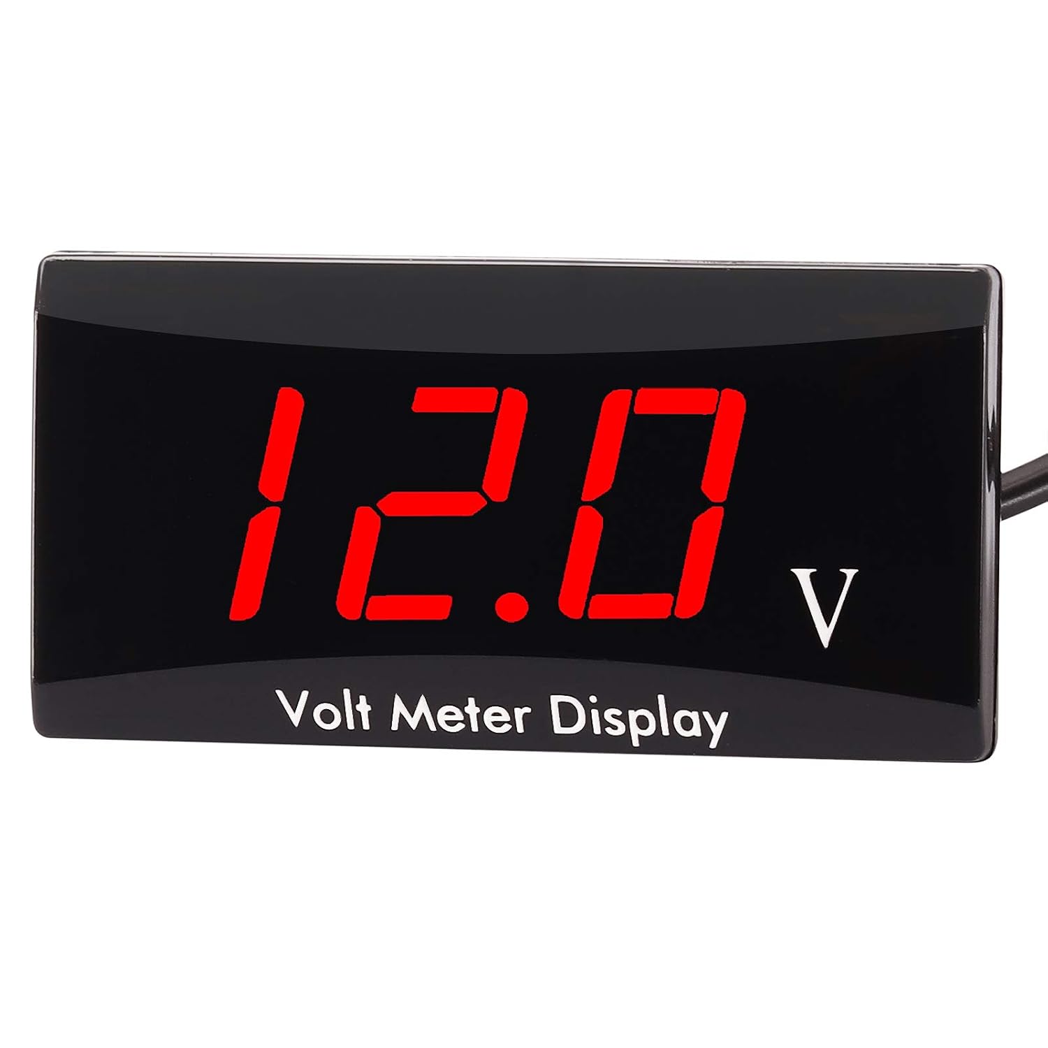 [Upgraded Version] Kinstecks Motorcycle Voltmeter DC 12V Digital Voltmeter Gauge LED Display Voltage Meter for Motorcycle Car Battery Voltage Monitor-Red