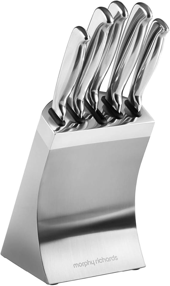 Morphy Richards Accents 46295 5 Piece Knife Block with High Grade Polished Stainless Steel