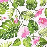 Tropical Floral Wallpaper Peel and Stick Flowers Contact Paper Red Flower and Green Leaf Wallpaper f