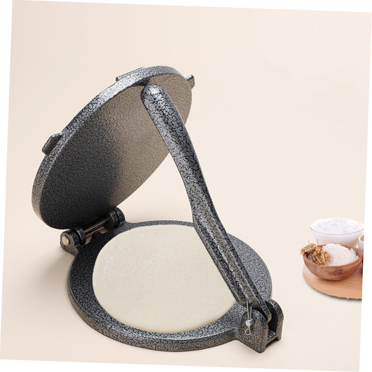 Gatuida Utensile Bisogno Facile di Mattarello senza Pulire da e da Cucina in Pressa di Tortillas Farina Alluminio Nero per Uso Domestico e Professionale