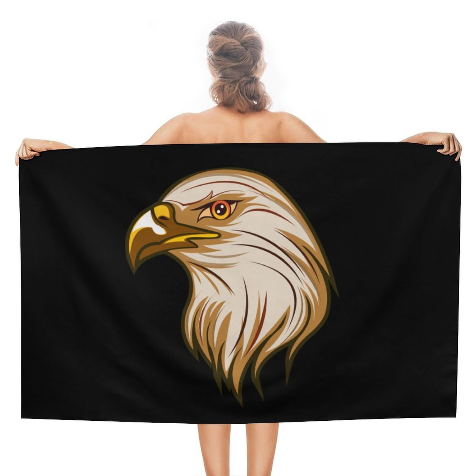 CGSBNGHA Americans-Bald Ea-gles Flag Beach Towels Soft Bathroom Bath Pool Swim Towels for Women Men