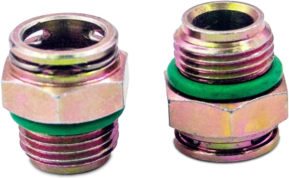 Transmission Oil Cooler Line Connectors, Trans Fluid Cooler Pipe Fittings Compatible with Chevy 1999-2003 Silverado, 2000-2003 Tahoe Suburban, 1996-2021 Express (3/8 Tube x 5/8-18 Thread)