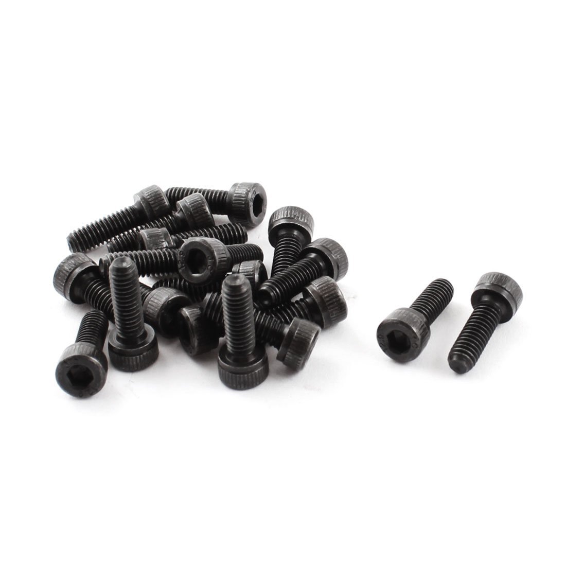 M4x12mm Vite a testa esagonale a testa zigrinata Vite a bullone nero 20 pz M4x12mm Vite a testa esagonale a testa zigrinata Vite a bullone nero 20 pz