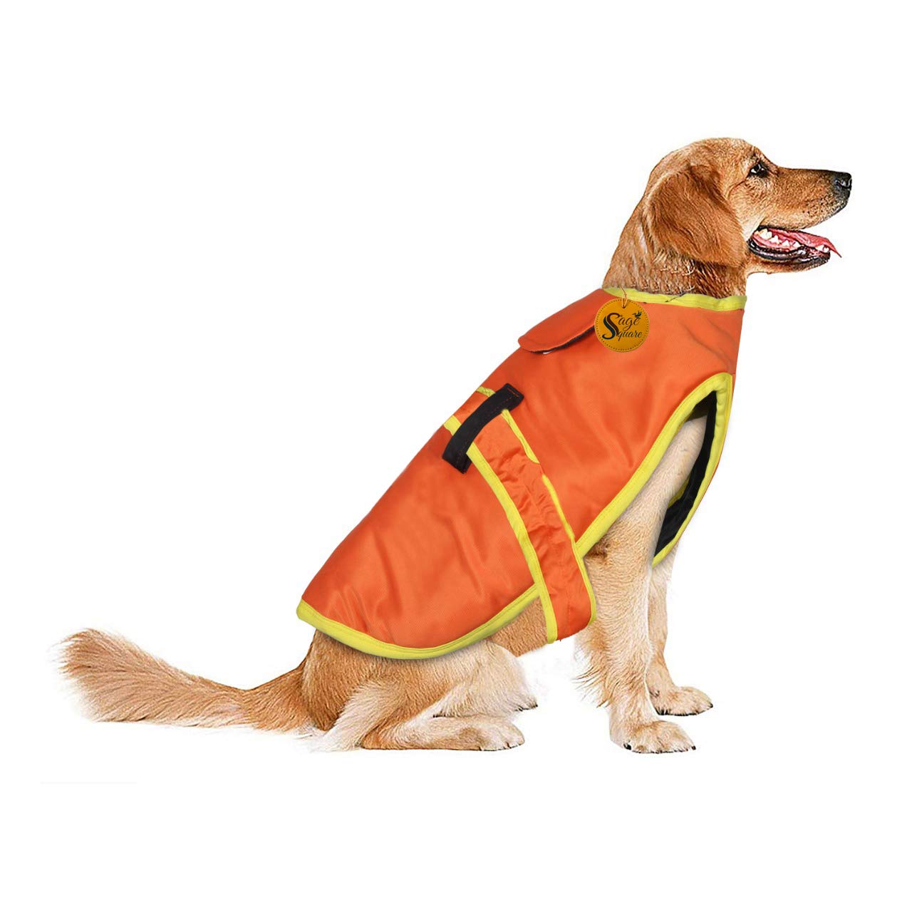 Sage Square Premium Dog Winter Ultra Warm Coat Printed Coat Thicker Fleece Dog Hoodie Vest for Cold Weather (Medium) (20 Inches) (Orange) (B08M5VVLBF) Amazon Price History, Amazon Price Tracker