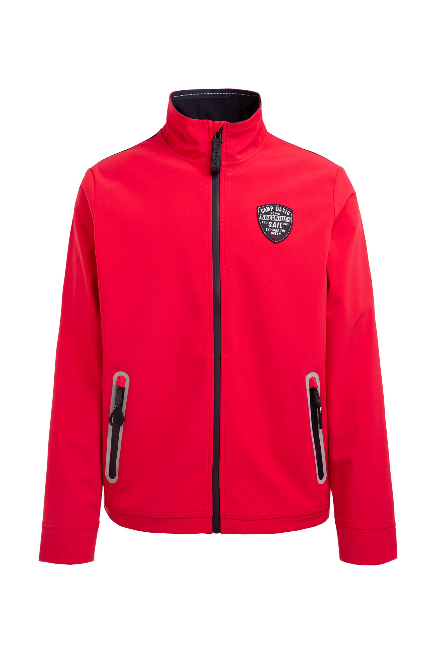 Camp David Herren Softshelljacke mit Patch und Print