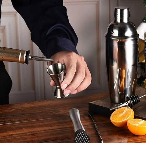 Miniatura 7 de TOEWOE Juego de coctelera de acero inoxidable de 12 piezas con soporte, herramientas profesionales para mezclar bebidas, hogar, bar, fiesta