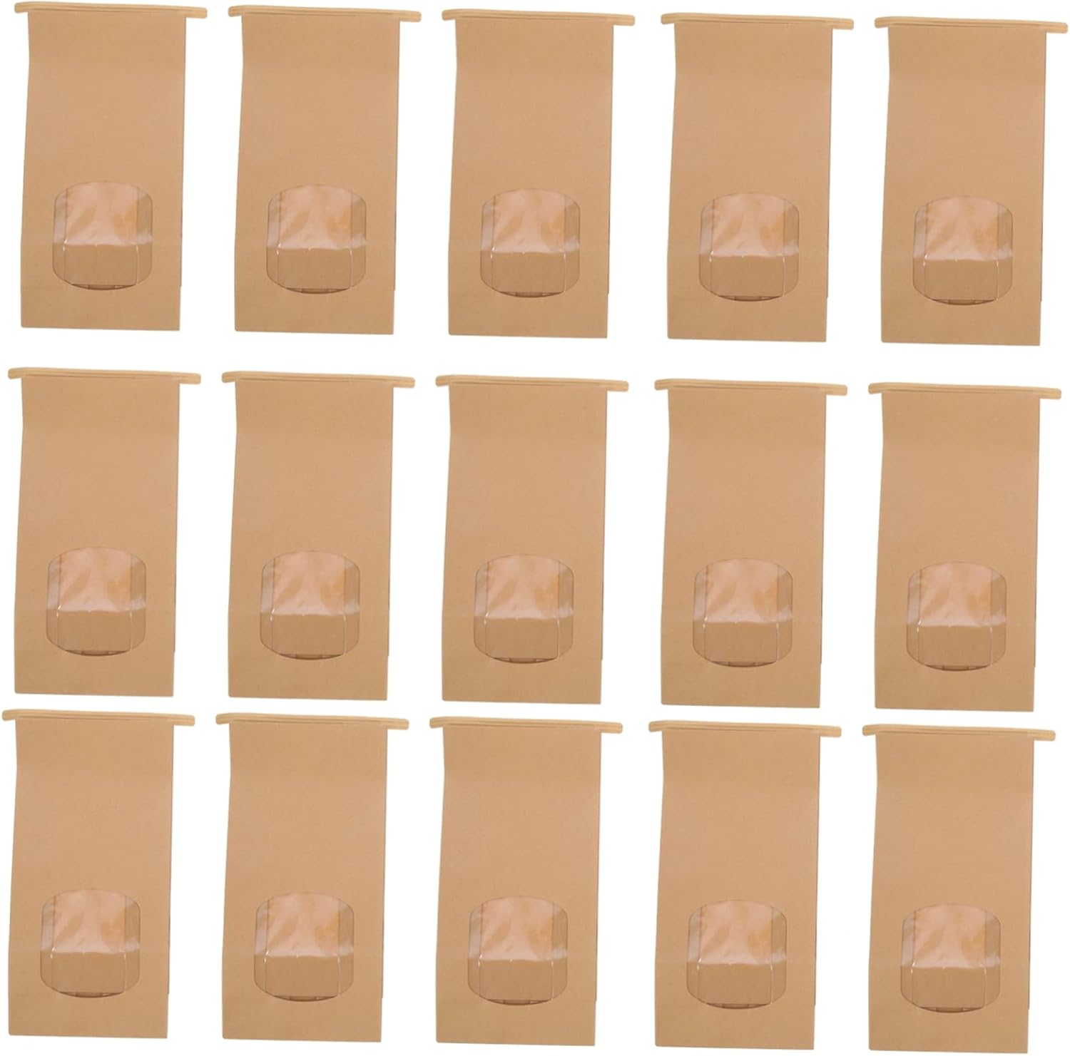 100pcs Biscuit Bag Kraft Paper Packaging Party Treat Bags Snack Baggies for Cookies