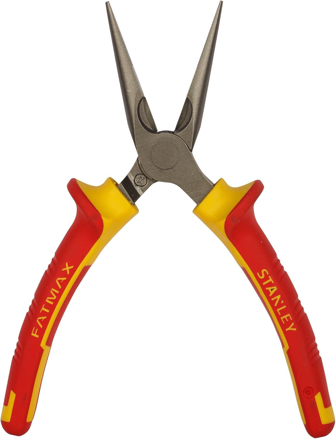 Stanley 0-84-007 Nose Plier MaxSteel VDE straight, Yellow/Red