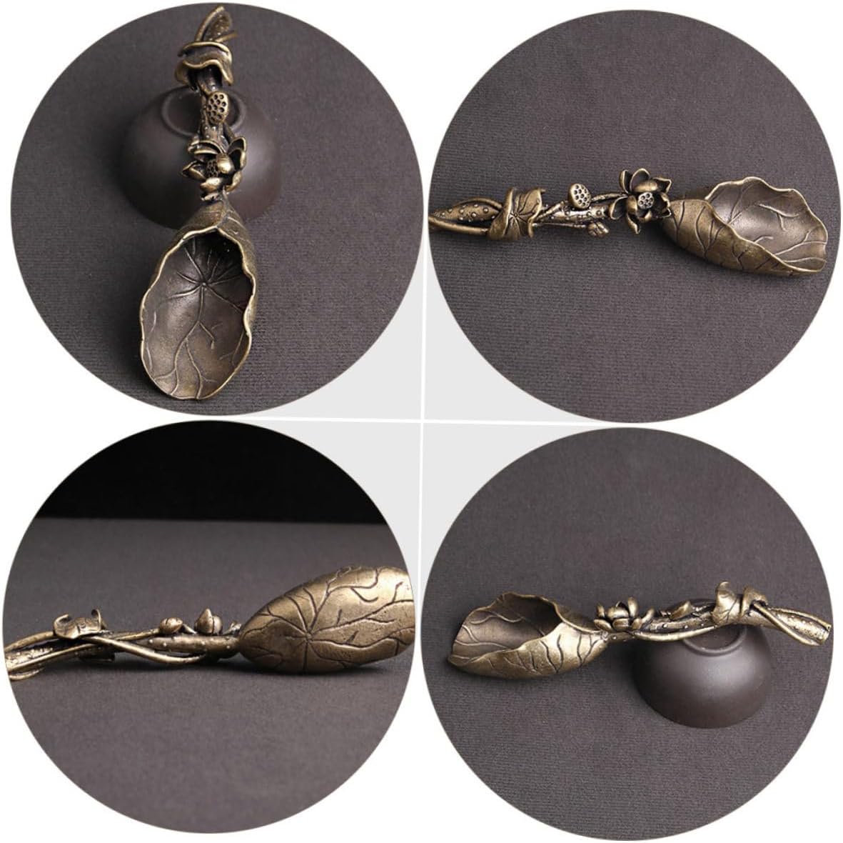 Ciieeo 1piece Decorative Tea Spoon Retro Chinese Style Tea Scoop for Teahouse Supplies for Loose and Kitchen Use for Lovers