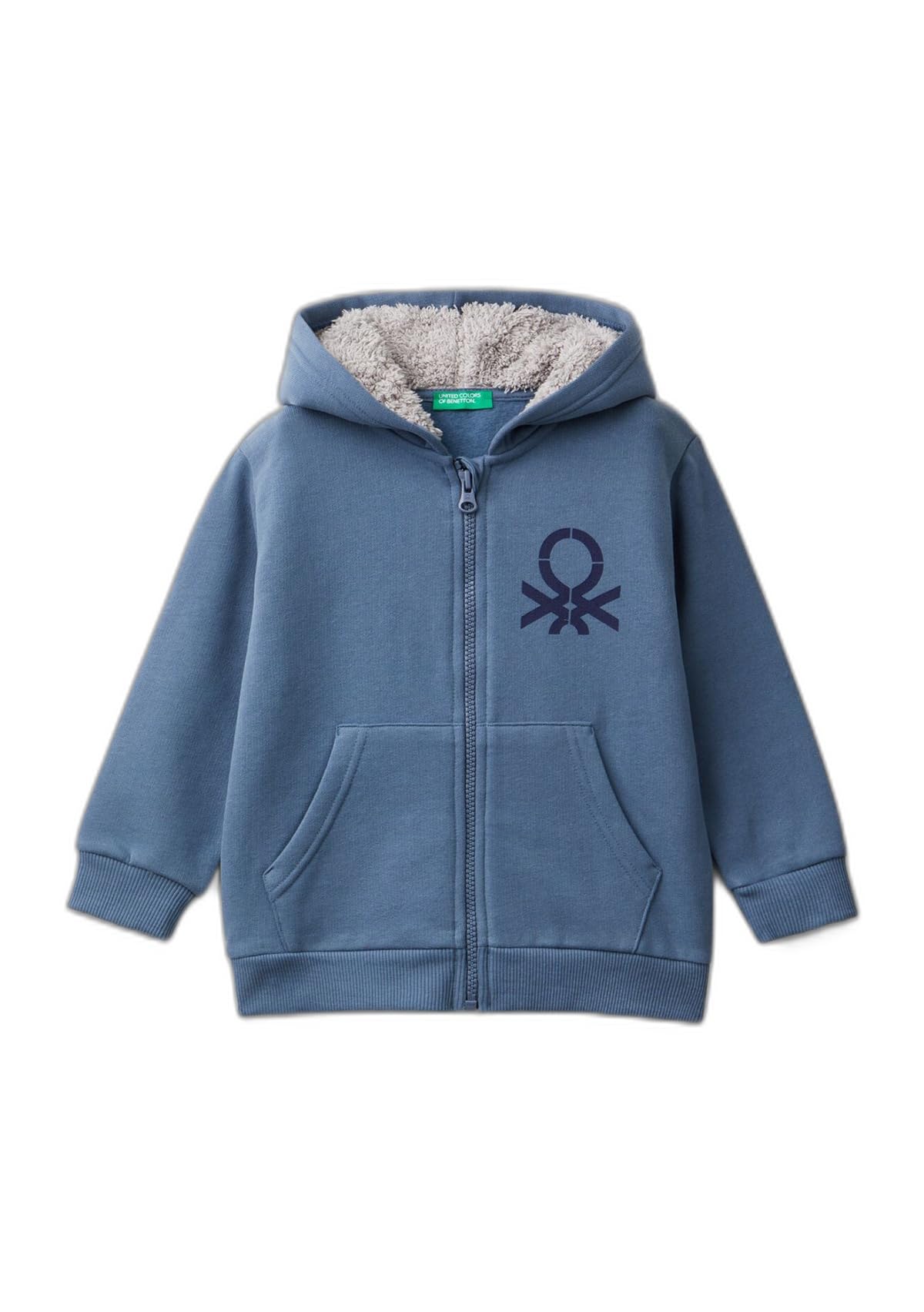 Veste bleue à capuche Benetton pour bébé 1 ans style confort - 4