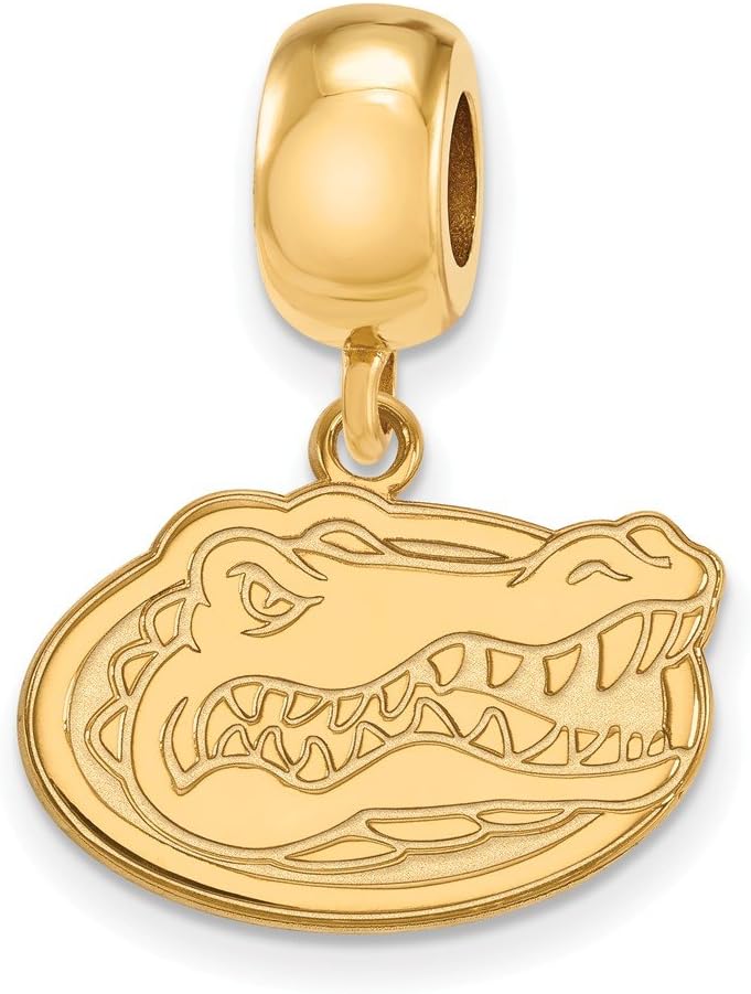 Florida Bead Charm Small (1/2 Inch) Dangle (Gold Plated)