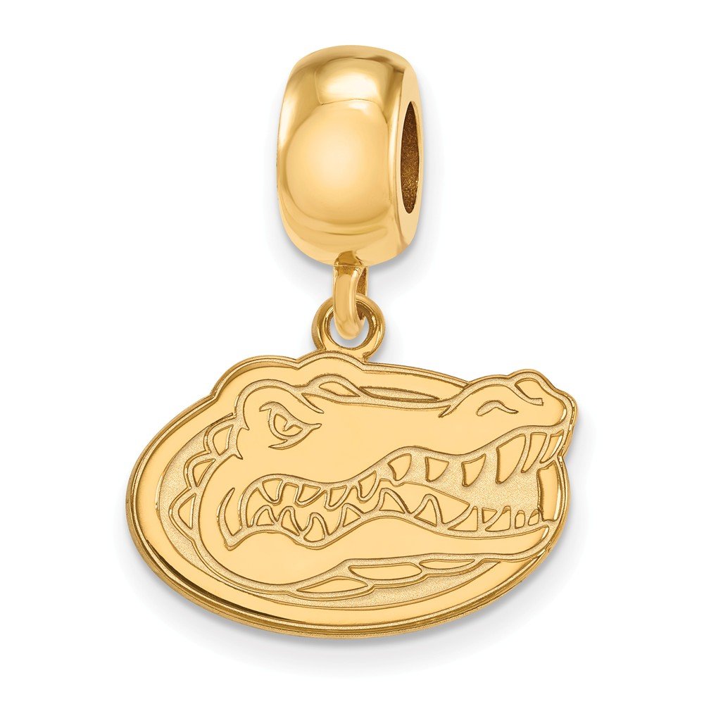 Florida Bead Charm Small (1/2 Inch) Dangle (Gold Plated)