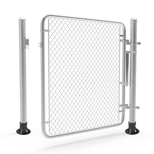 Miniatura 5 de Bridas de suelo para poste de valla de eslabones de cadena, brida de base de 3 pulgadas, anclaje sólido para fijar la valla/buzón/postes redondos