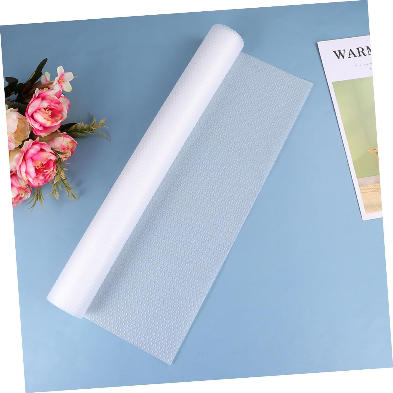 ABOOFAN 6Pcs Refrigerator Pad Non Slip Drawer Liner Multi Purpose Table Mat Cushion Sheet White for Kitchen Cabinet Office and Home Use