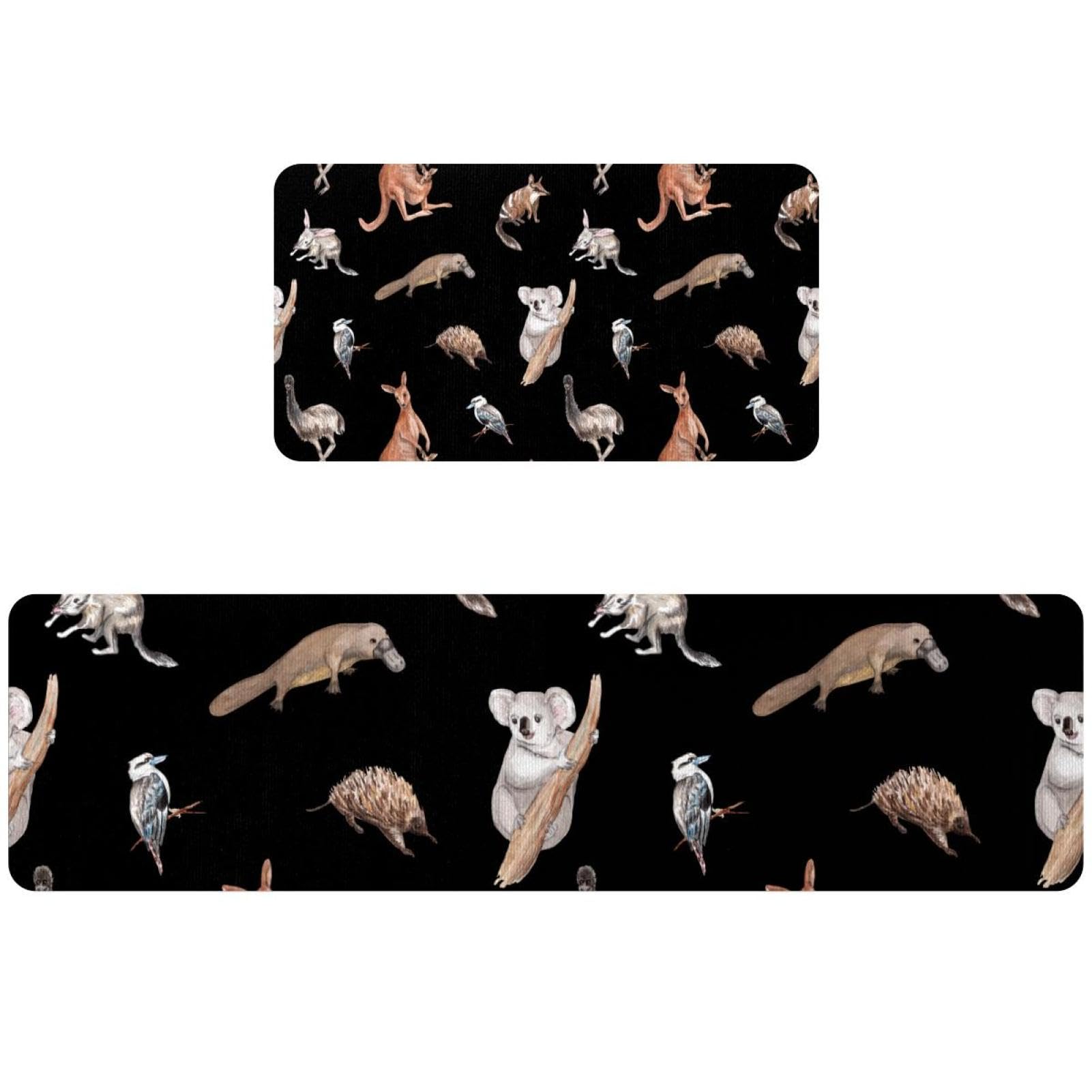 Alfombrillas de cocina lavables y decorativas con motivos de canguro y koala