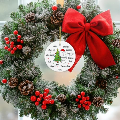 Cadeau amusant pour adolescent au pied du sapin : décoration de Noël en céramique