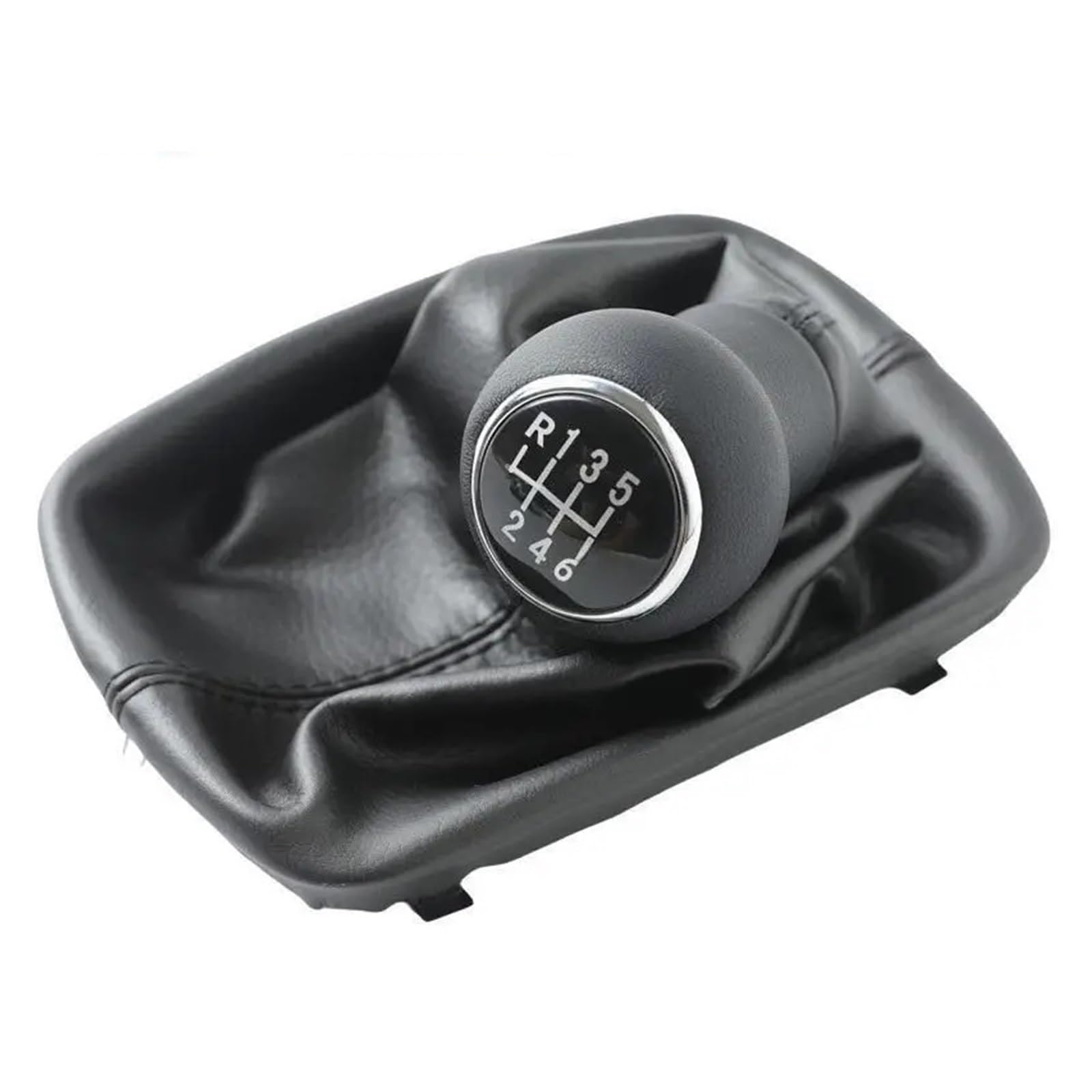 Jeocoai Car Gear knob for A6 C5 A4 B5 A8 D2 Gear Shift Knob Shifter Lever Stick Gaiter Boot Cover(6-Speed-Black)