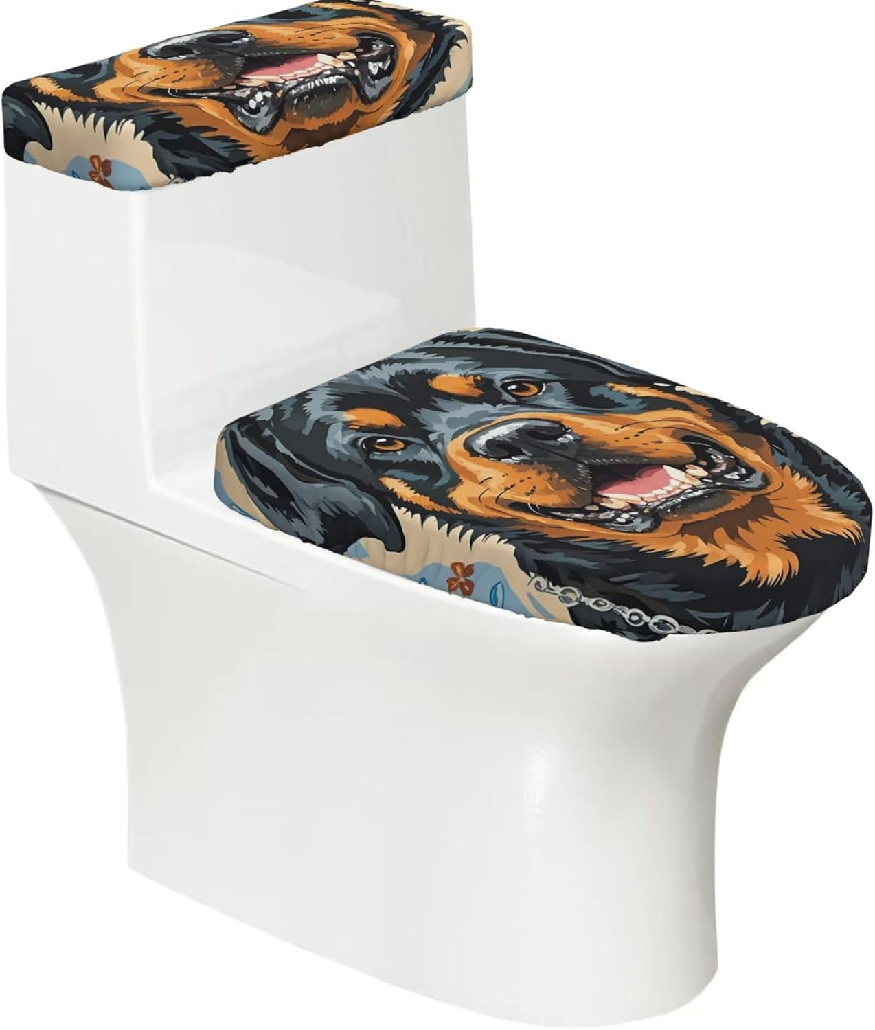 2 Pcs Toilet Lid Cover And Toilet Tank Lid Cover Washable Toilet Cover