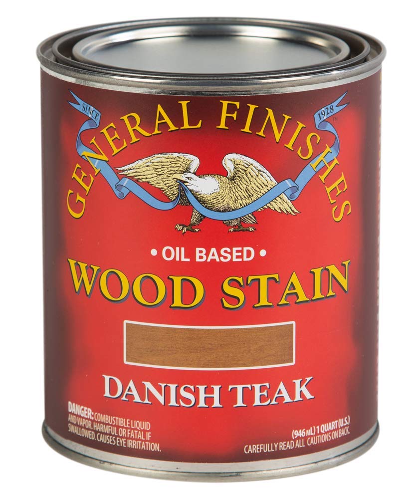 Oil Based Penetrating Wood Stain, 1 Quart, Danish Teak