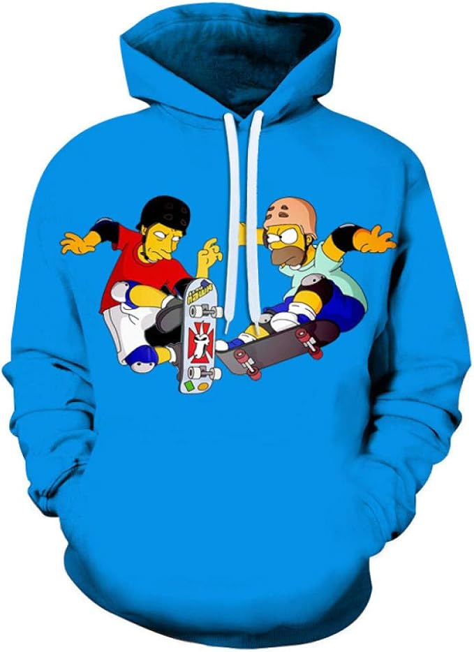 Simpsons Hoodies Streetwear The Simpson Pullover Sweatshirt Men Fashion