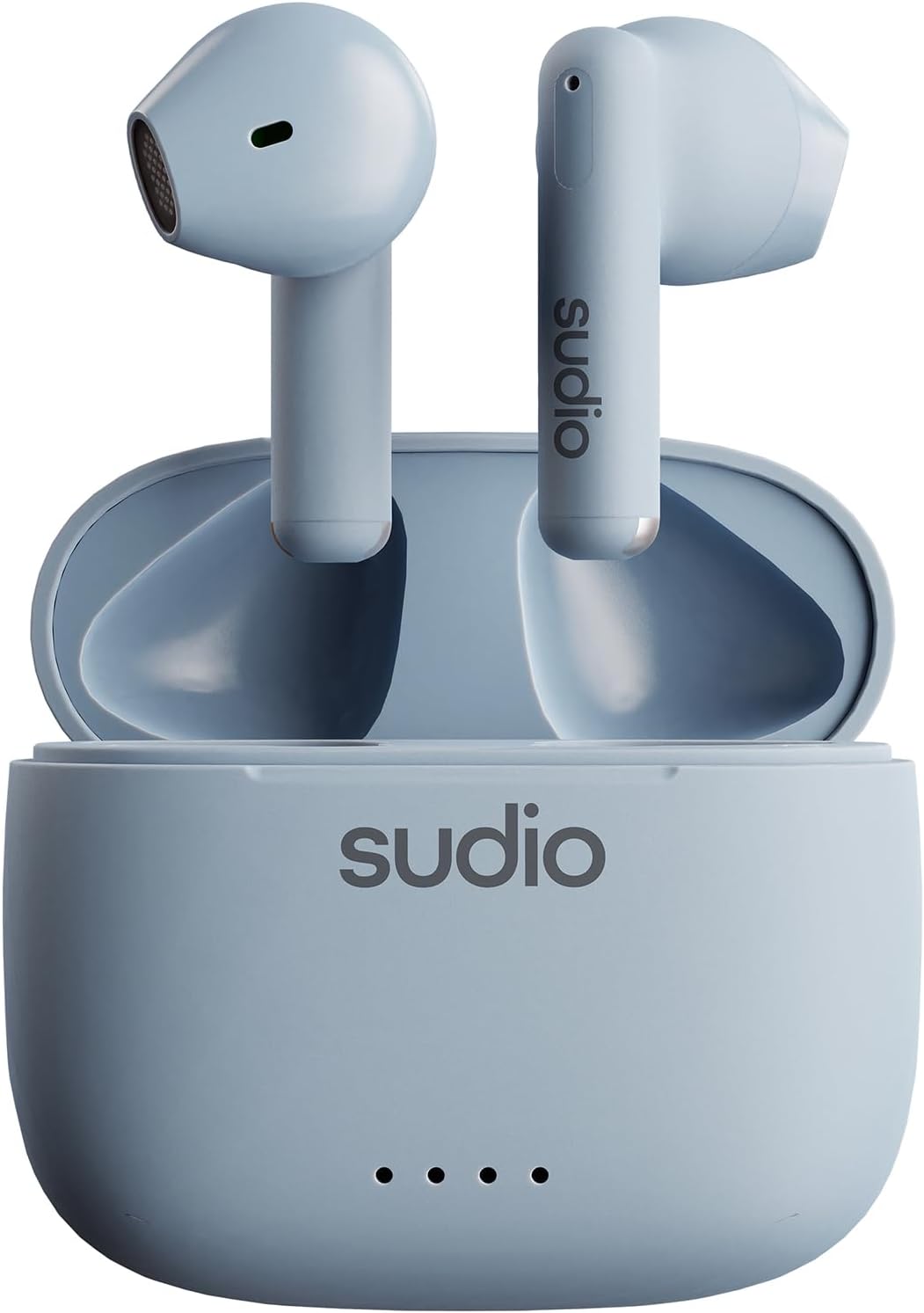 Sudio A1 Blue Bluetooth Earphones, Touch Control with Compact Wireless Charging Cradle, IPX4 Protected, Noise-Permeable Headphones with Built-in Microphone, Premium Crystal Sound