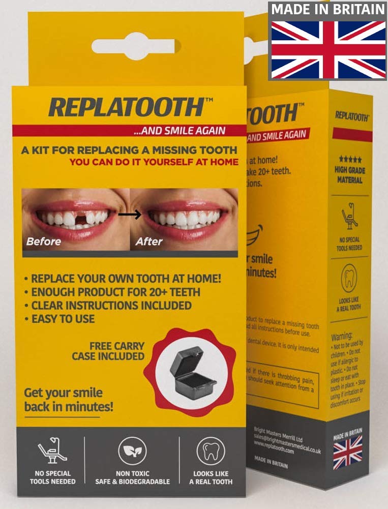 Kit to Restore Your Smile with a Temporary Tooth Replacement Solution – Cosmetic Fake Teeth for a Natural Look