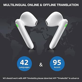 WT2 Wearable Translator ホワイト　翻訳機 Timekettle WT2 Plus 翻訳イヤホン