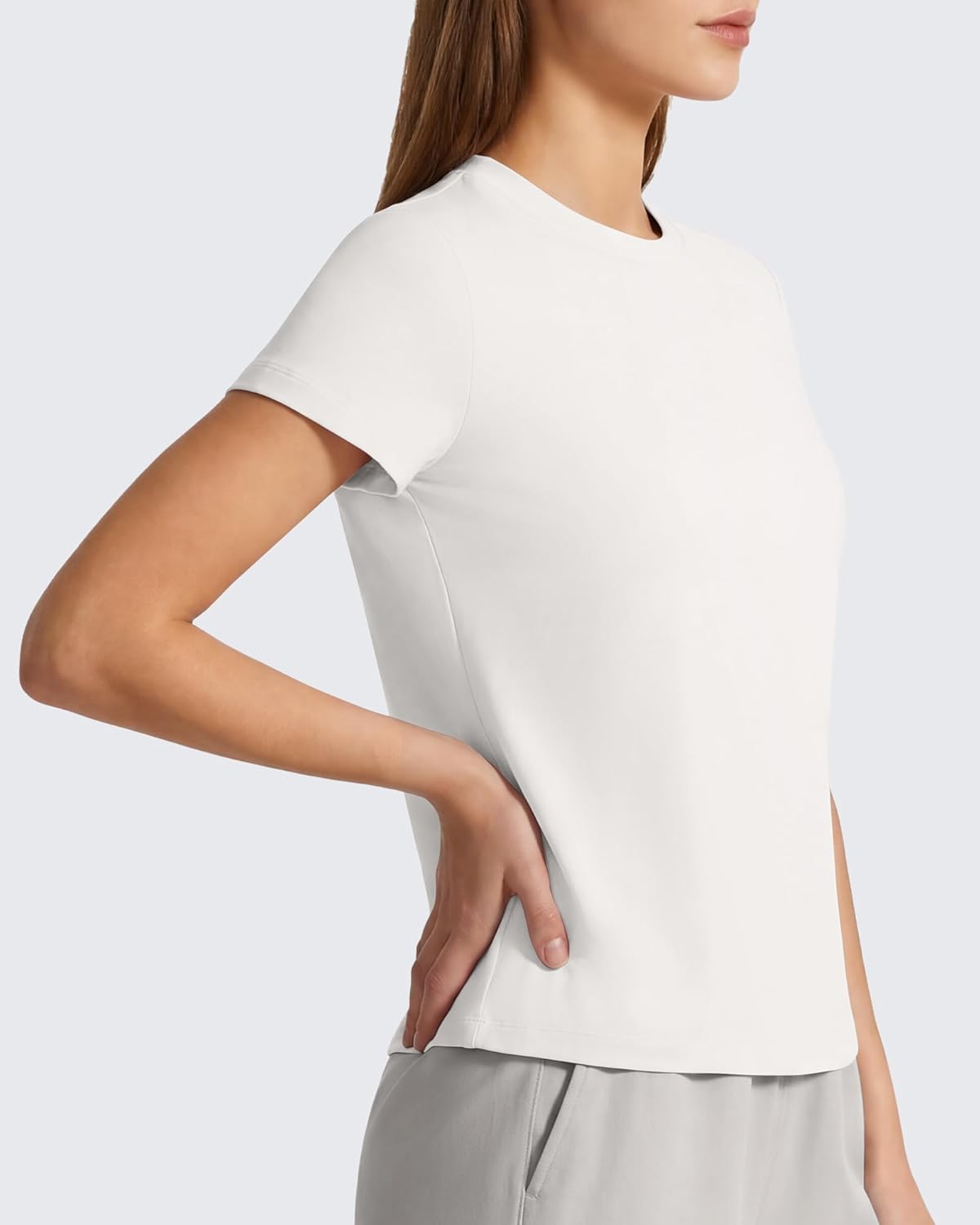 G4Free Soft Lyocell Quick Dry Workout Tops for Women - Running Yoga Athletic Gym Casual Short Sleeve T-Shirt Breathable