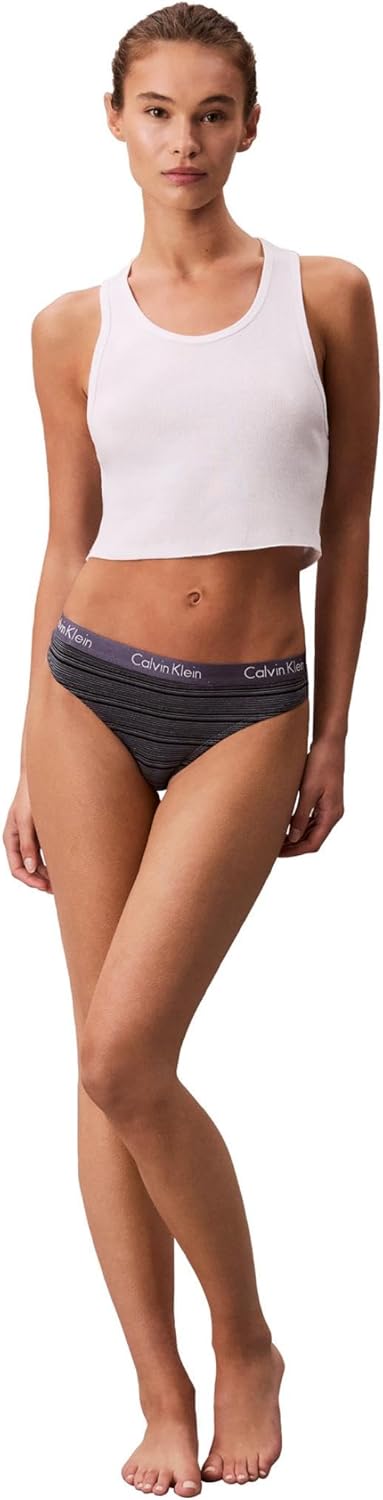Calvin Klein Women's Motive Cotton Multipack Thong Panty (3 Pack) - Image 3