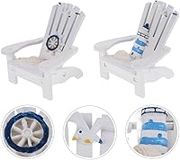 Vista 8 de Alipis Decoración del hogar, decoración del hogar, decoración del hogar, decoración del hogar, mini silla de playa, silla de madera, adorno náutico