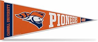 Rico Industries NCAA Carroll University Pioneers 12" x 30" Felt Wall Décor Pennant - Great for Home/Bed Room/Man Cave Décor