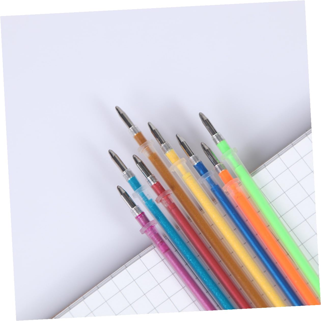 Sewroro 300 Pièces Recharge Stylos Gel Colorés Pointe Fine Encre pour Lisse Compatible Stylos Standards Fournitures Bureau et