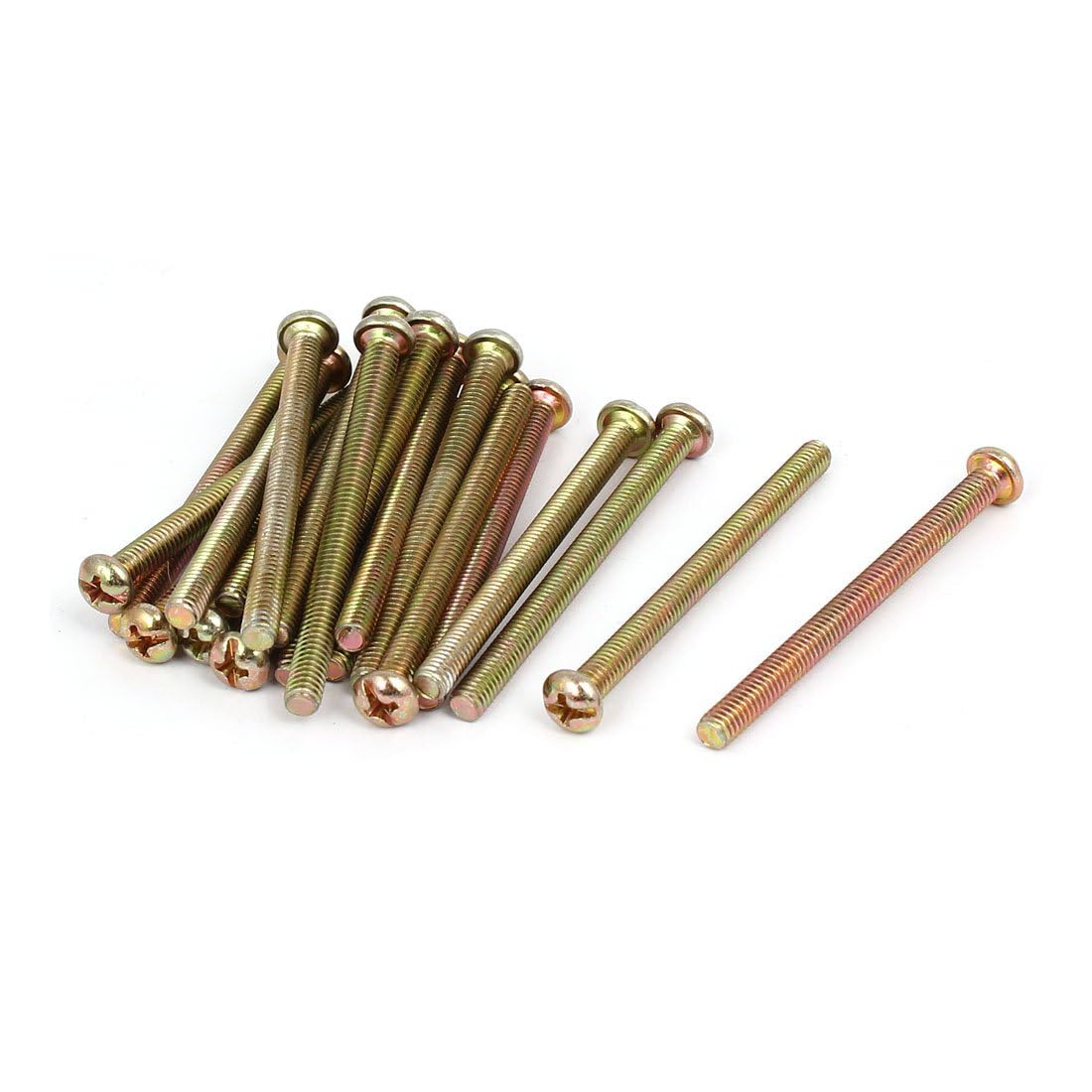 TA-VIGOR M4 x 50mm Phillips Pan Head Machine Screws, 20Pcs Metal Fully Threaded Cross Head Fastener Bolts, Metric Machine Screws for Electronics, Machinery, Equipment, Repairs