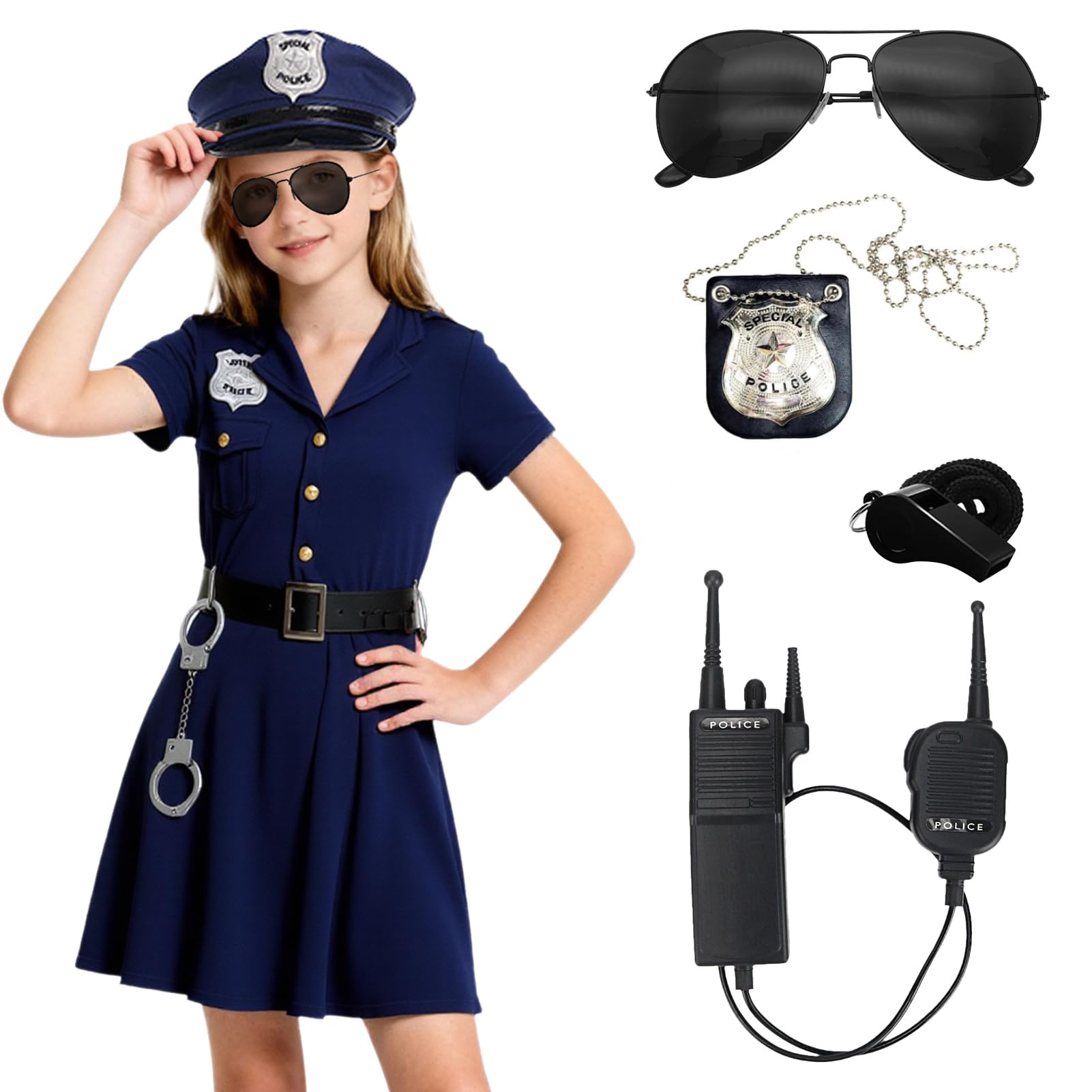 Harsever Dark blue policewoman dress costume (S)