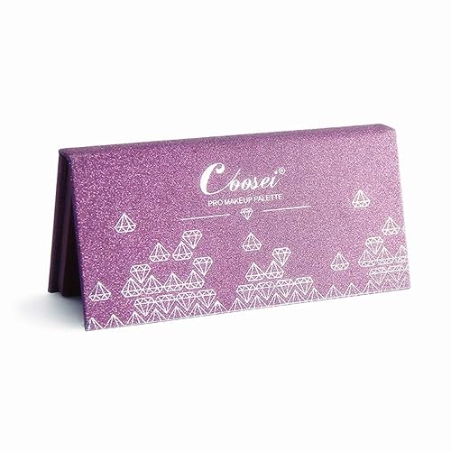 Paleta de maquillaje magnética vacía de gran tamaño con ventana transparente en forma de diamante