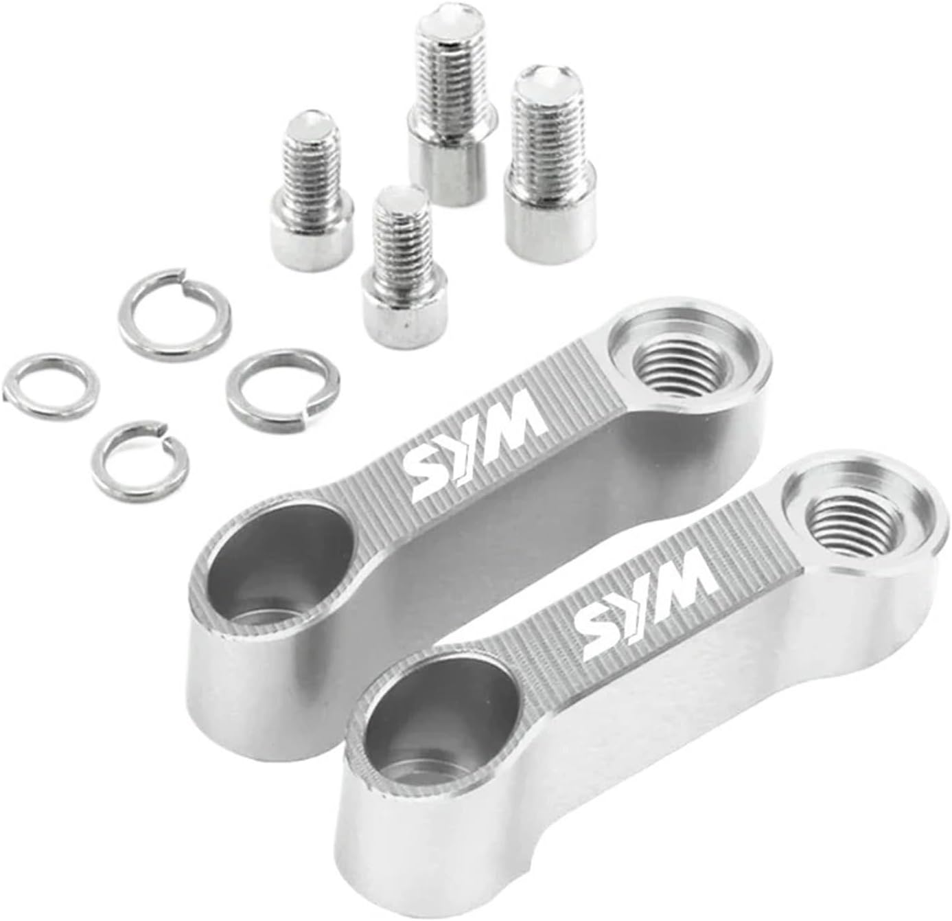 Motorcycle Rearview Mirrors Extension Riser Mirror Extender Adapters Supplies Rear View Base Compatible with(Black for SYM)