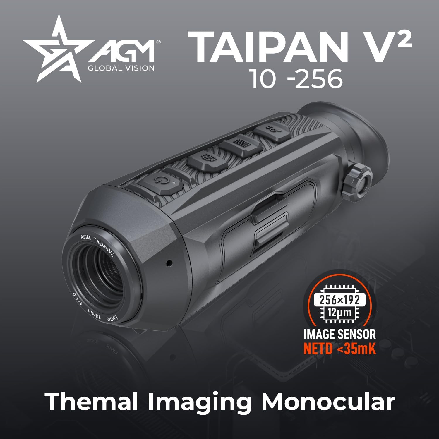 AGM Global Vision Taipan V2 Thermal Imaging monocular for Hunting with Advanced 12μm Sensor, Video Recording, WiFi, IP67 Waterproof - Image 2