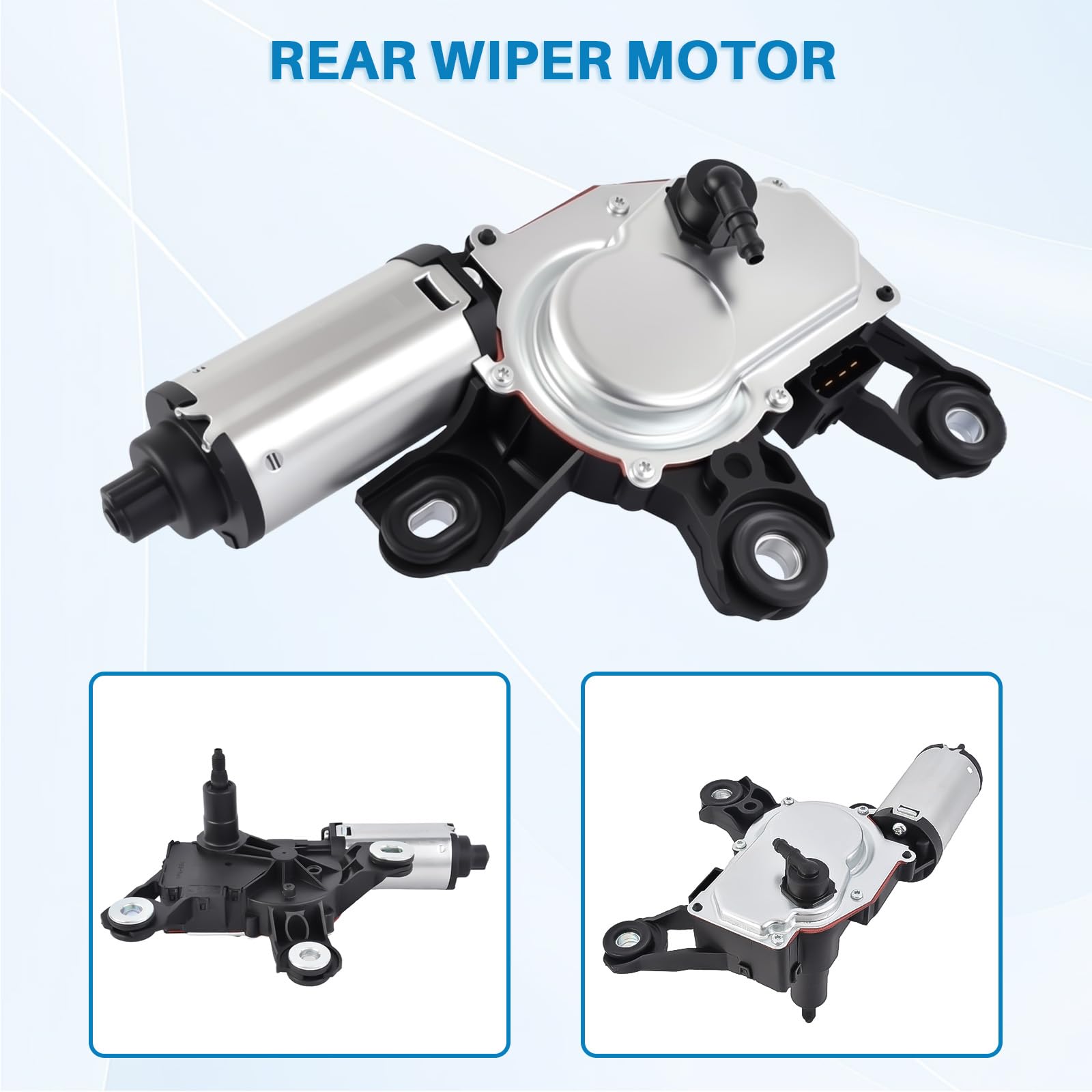 Wischermotor Hinten Scheibenwischermotor Heckscheibenwischermotor Kompatibel mit 2003-2018 A3 8P A4 A6 Q5 Q7 Ersatz für 8E9955711A 8E9955711E 8E9955711C