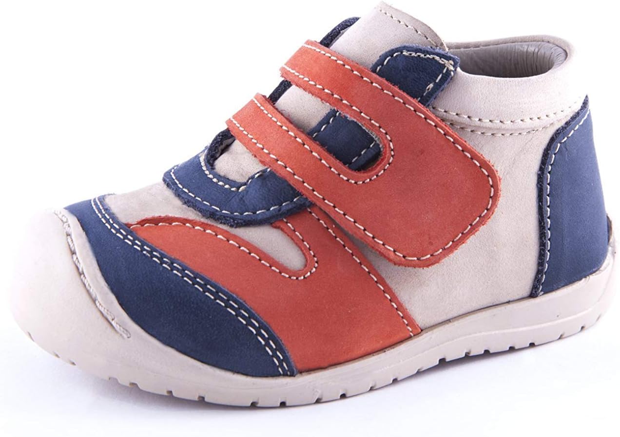 Wobbly Waddlers Urban Logan Toddler Unisex Boots Flats with Ankle and Arch Support, Blue, 5 M US Toddler