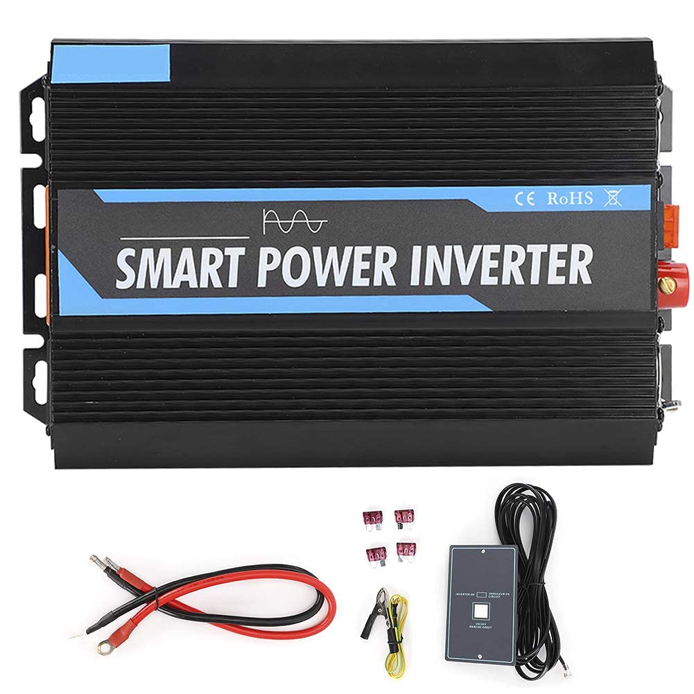 Przenośny konwerter samochodowy, przetwornica napięcia, 12 V do 220 V, 1500 W, czysty sinus falownik do samochodu