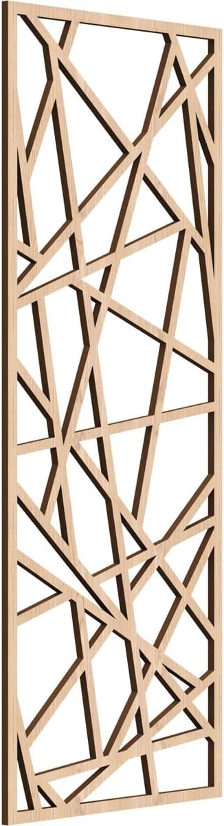 13 3/8"W x 34 3/8"H x 1/4"T Conway Decorative Fretwork Wood Wall Panels, Red Oak