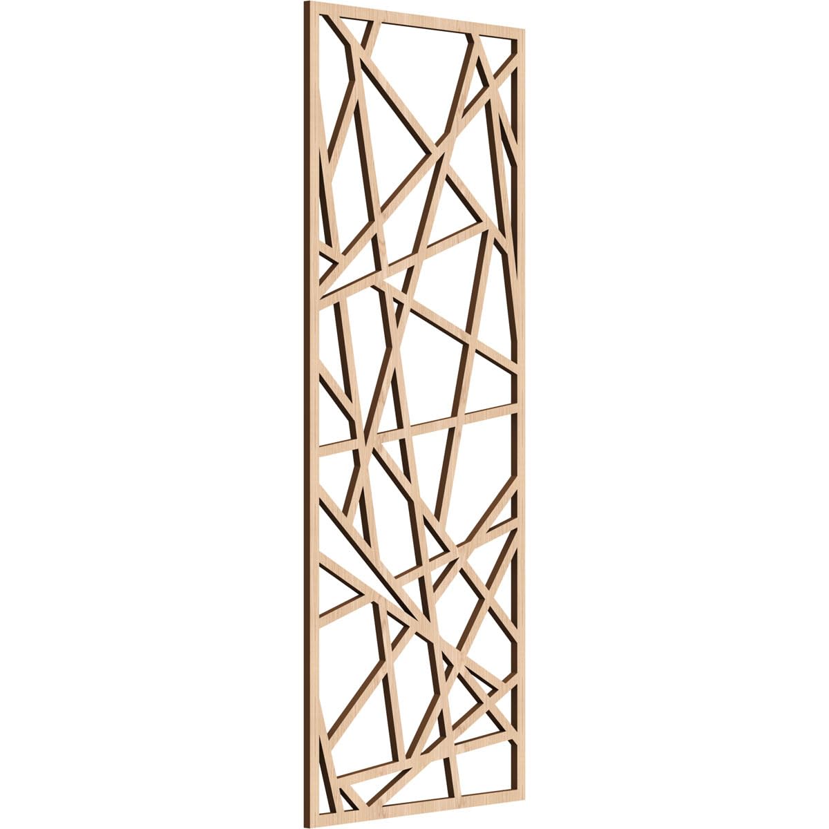 Conway Decorative Pierced Fretwork Wood Wall Panels, 13 3/8"W x 34 3/8"H x 1/4"T, Red Oak