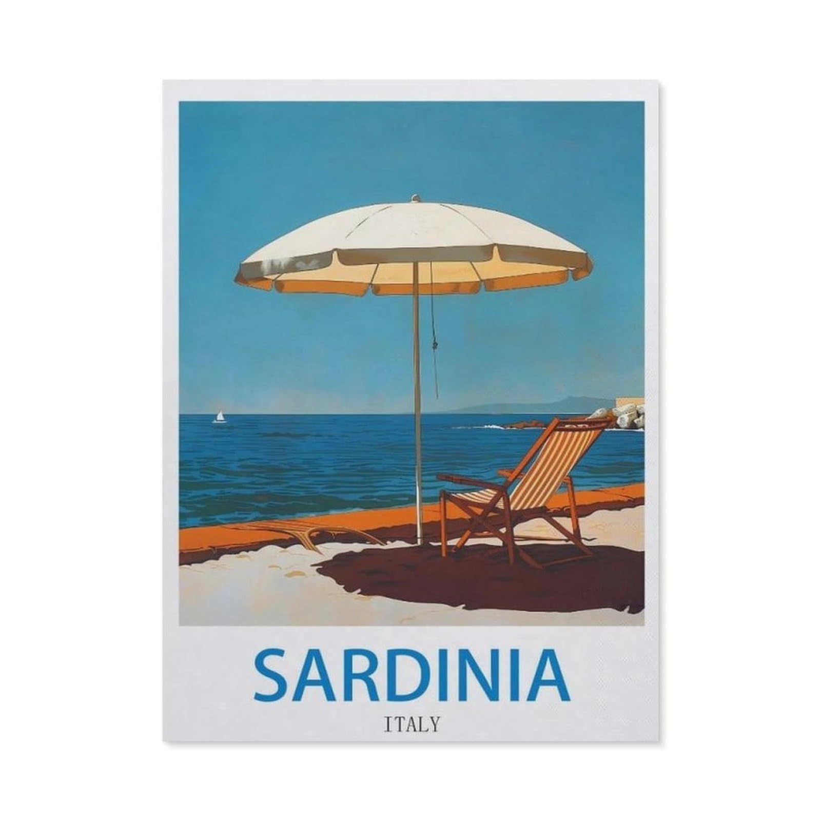 Funny Metal Tin Sign Wall Decor，Sardinia Italy，Tin Sign for Office/Home/Classroom Bathroom Decor Gifts Best Farmhouse Decor Gift Ideas for Friends(15x30cm）6x12 inch-EC49