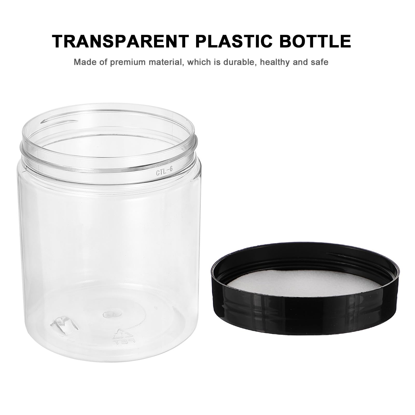 SHINEOFI Lot de 12 Bocaux de Conservation Alimentaire Transparents en Plastique, Hermétiques avec Couvercle, 500 Ml, Boîte de Rangement Étanche Cuisine, Stockage des Aliments et Céréales,