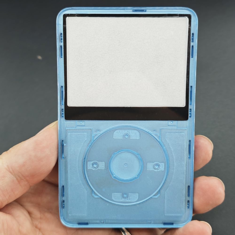 Ice Blue Plastic Front Cover Faceplate Housing Case Cover with clickwheel with Center Button for iPod 5th 5.5Gen Video 30GB 60GB 80GB