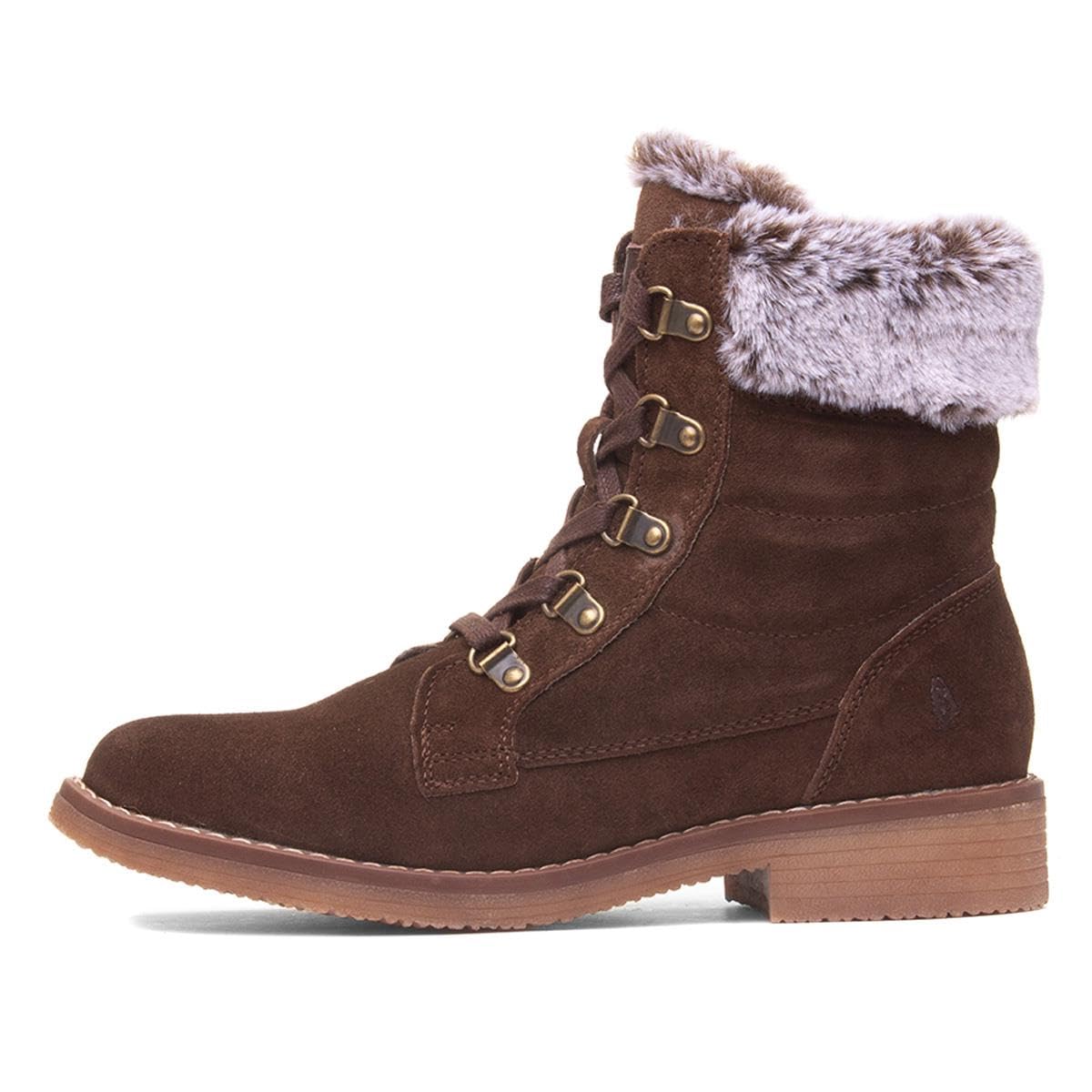 Hush Puppies Female Florence Mid Boot, Chocolate, 8