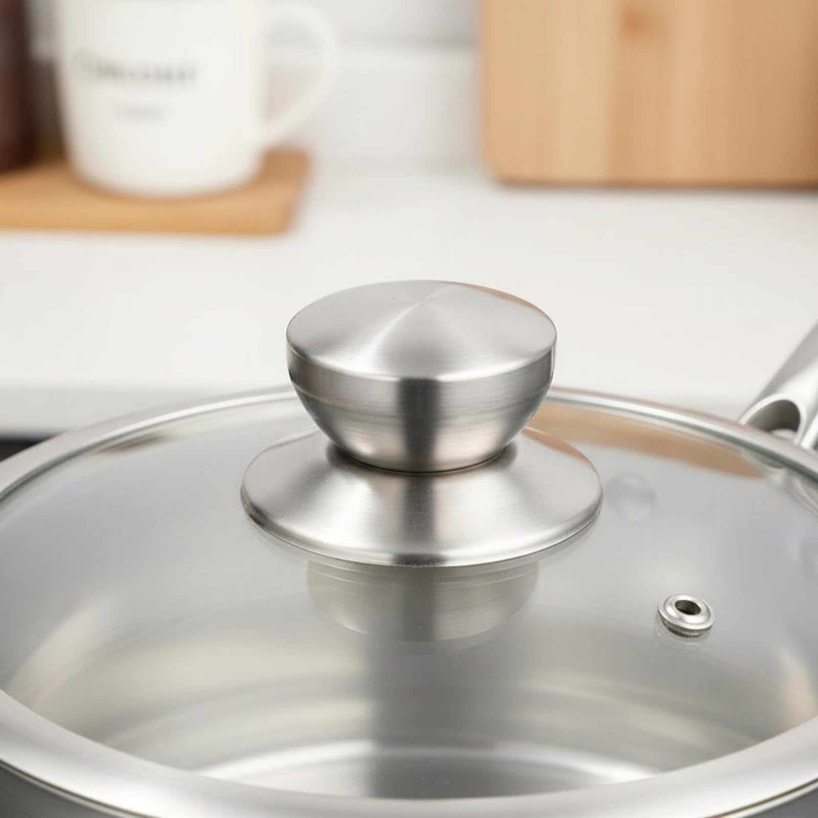 Edelstahl Babynahrung Topf rostfrei Edelstahl Suppentopf und stabil kleiner Kochtopf mit Dampfeinsatz für Eltern, Einzelpersonen, 20CM, Mit Dämpfer