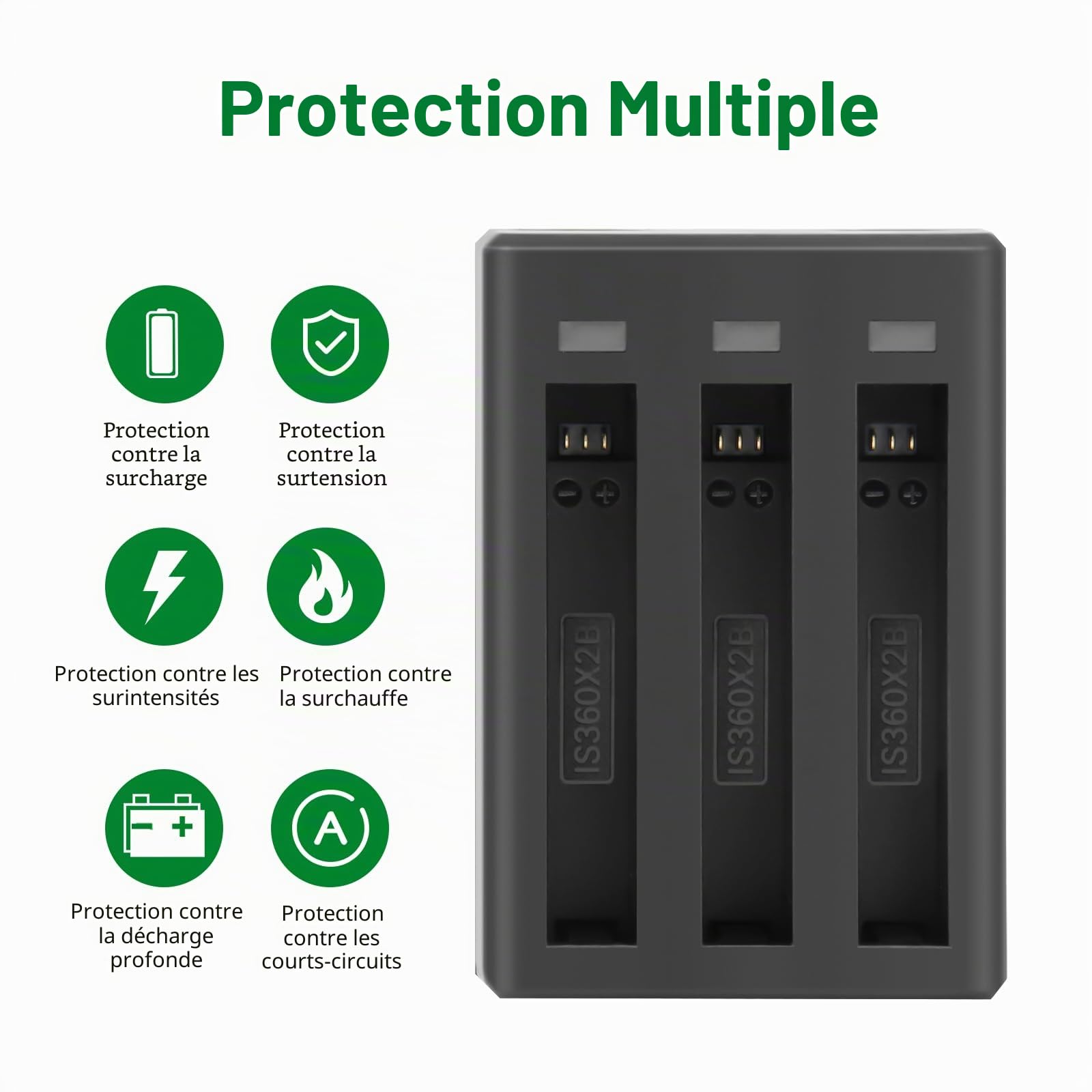 2X Shentec 3.85V 2000mAh Li-ION Batterie de Remplacement Compatible avec Insta360 One X2 Batterie Accessoires Insta360 X2