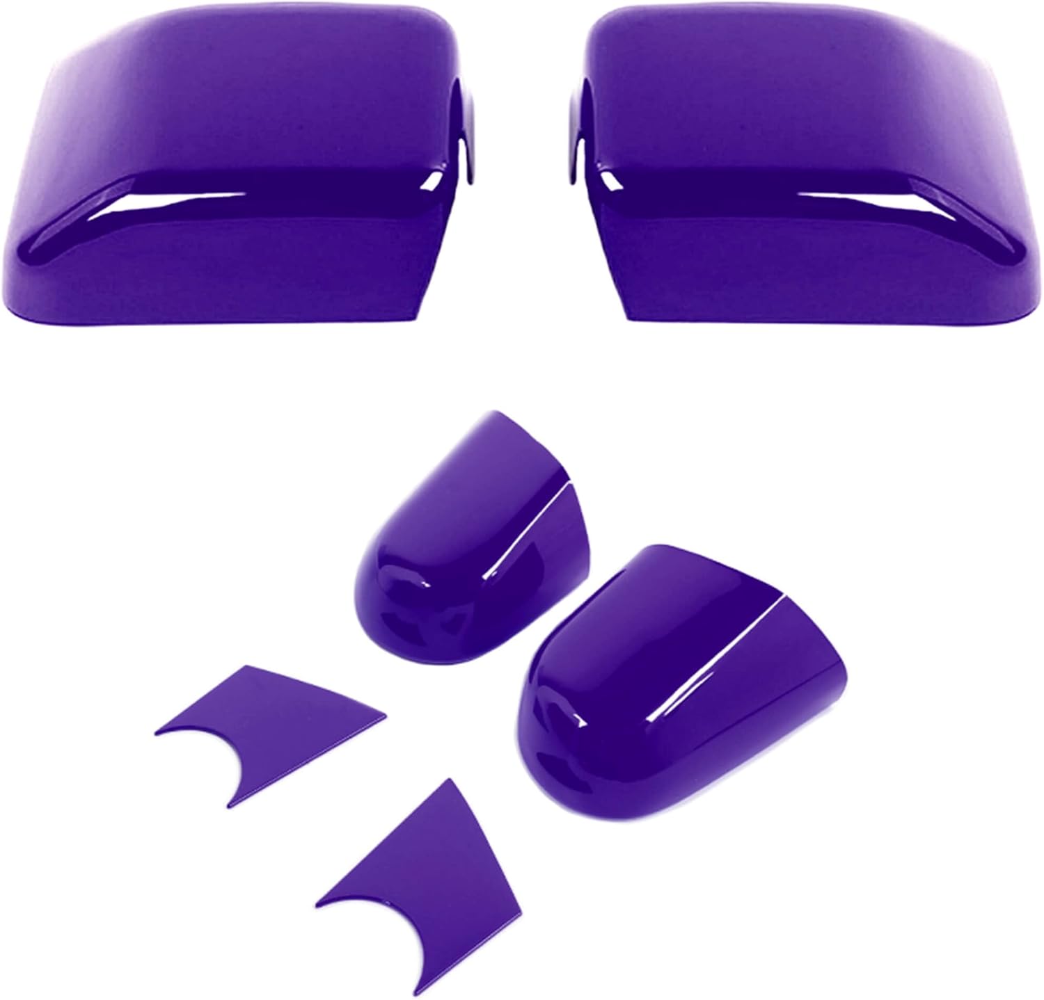 Savadicar 2-Piece Purple Side Mirror Cover Trim Set for Jeep Wrangler JL JLU 4xe & Gladiator JT 2018-Present – Fits Mirrors Without Puddle Lights, Exterior Styling Accessories